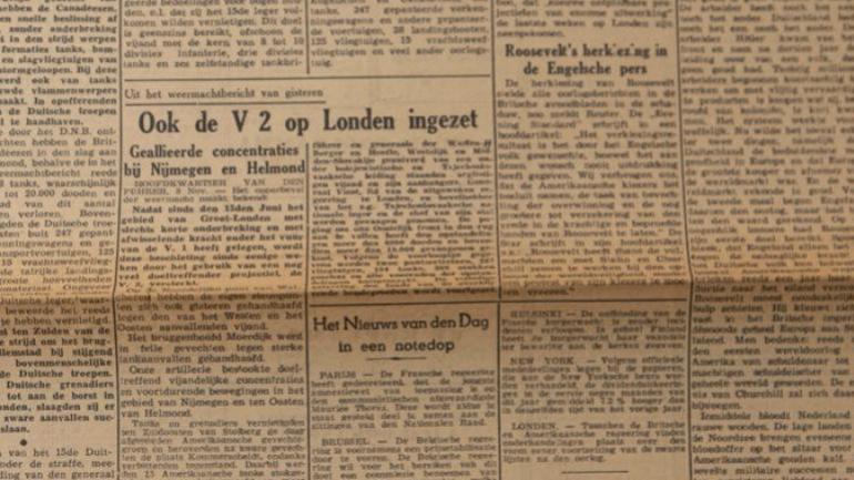 De krant van 9 november 1944.
